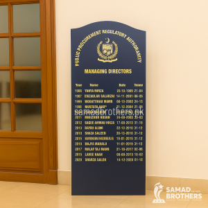 Wooden Honorary Board