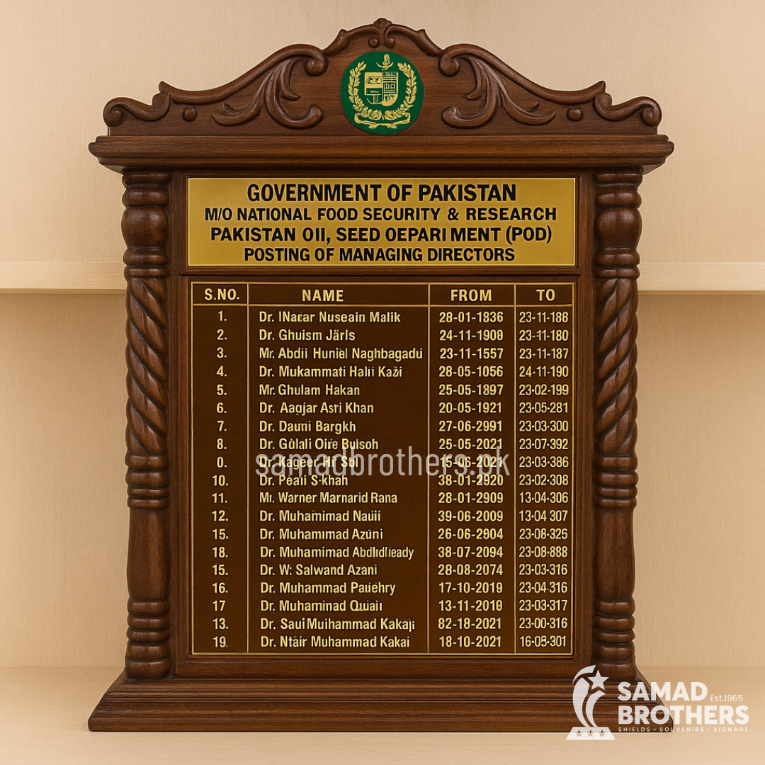 Wooden Honour board Design