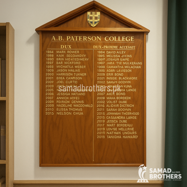 Wooden Honorary Boards