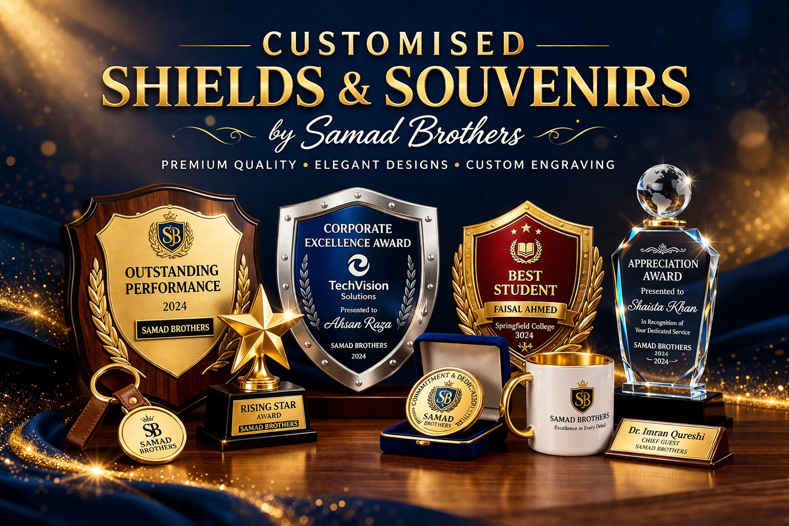 Customised shields & souvenirs in Pakistan