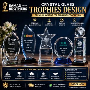 Crystal Glass Trophies Design